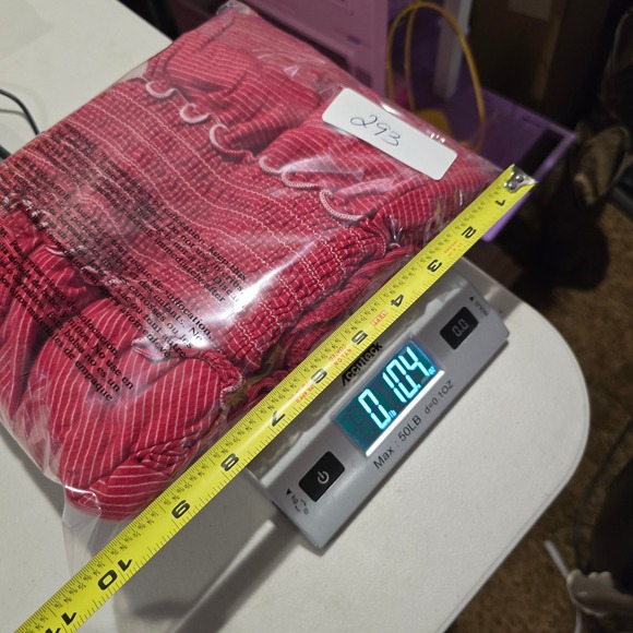 Max Studio Red White Striped Smocked Tiered Ruffle Coastal Mini Sun Dress Jr. XL - Picture 9 of 9